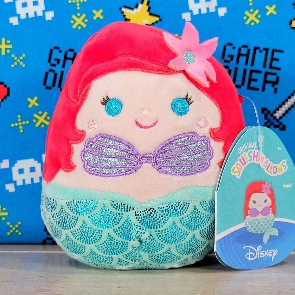 Squishmallow The Little Mermaid Ariel 5" UltraSoft Disney Pixar Film Plush NWT